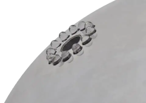 Fântână sferică de grădină cu LED-uri, 30 cm, oțel inoxidabil - 4/5