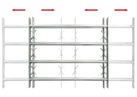 Grilaj de siguranță pentru ferestre cu 4 bare transversale 500-650 mm - 2/4