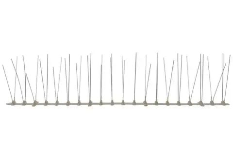 Set bandă cu țepi antipăsări cu 4 rânduri, 6 buc., plastic, 3 m - 5/5