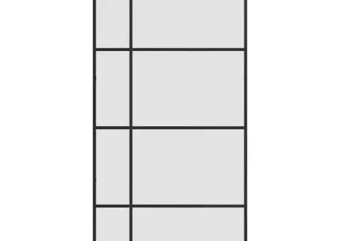 Ușă glisantă cu set de feronerie neagră 102,5x205 cm Sticlă ESG - 2/5