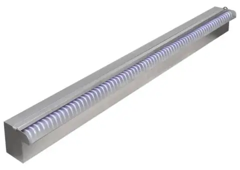 Fântână piscină dreptunghiulară LED-uri 90 cm oțel inoxidabil - 2/5