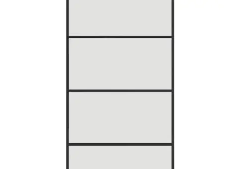 Ușă glisantă cu set de feronerie neagră 102,5x205 cm Sticlă ESG - 2/5