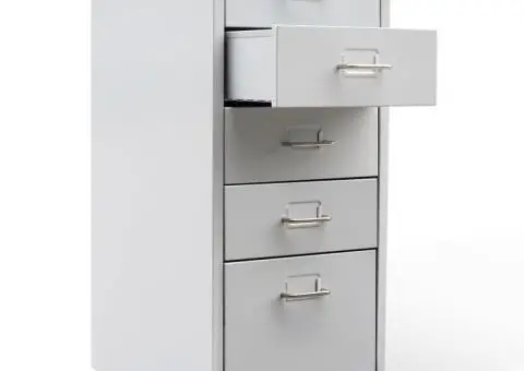 Fișet cu 5 sertare gri 68,5 cm oțel - 2/5