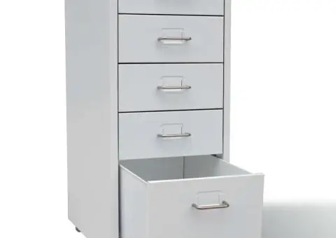 Fișet cu 5 sertare gri 68,5 cm oțel - 3/5