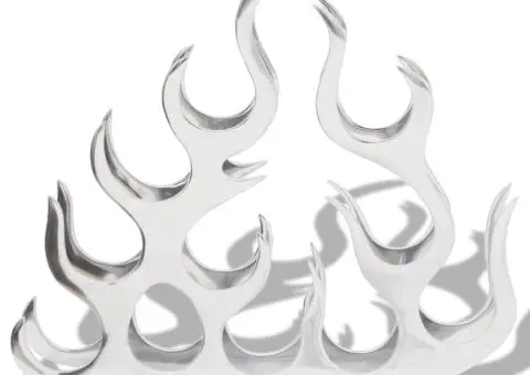 Suport sticle de vin pentru 11 sticle, argintiu, aluminiu - 3/5