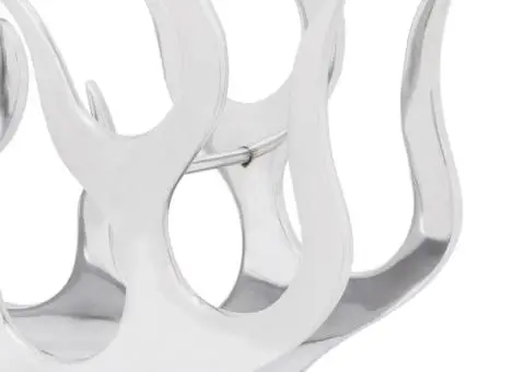 Suport sticle de vin pentru 11 sticle, argintiu, aluminiu - 4/5