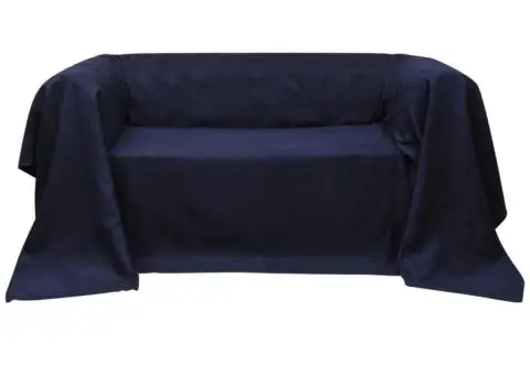 Husă din velur micro-fibră pentru canapea, 270 x 350 cm, bleumarin