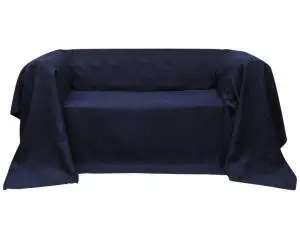 Husă din velur micro-fibră pentru canapea, 270 x 350 cm, bleumarin
