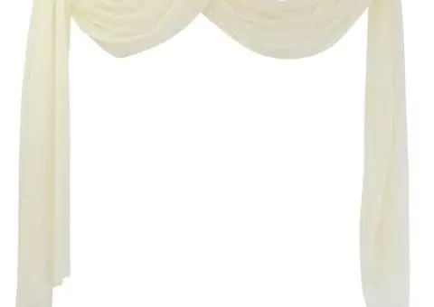 Draperie transparentă din voal 140 x 600 cm, crem - 2/2