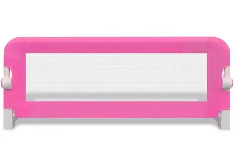 Balustradă de siguranță pentru pat de copil, roz, 102x42 cm - 3/5