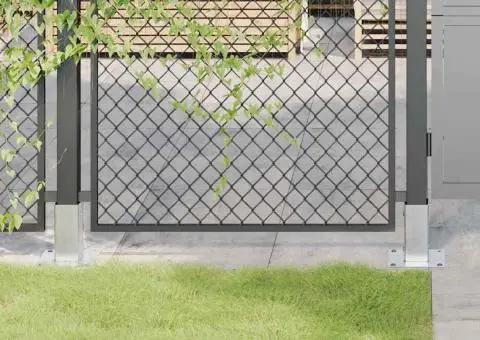 Baze stâlp pătrate 4 buc Argintiu 61x61 mm Oțel galvanizat - 1/5