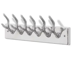 Cuier din aluminiu pentru haine, pălării, cravate, argintiu