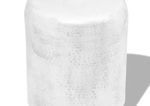 Scaun/Masă laterală din aluminiu bătut la ciocan, argintiu - 1/4