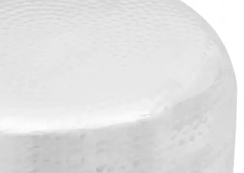 Scaun/Masă laterală din aluminiu bătut la ciocan, argintiu - 3/4
