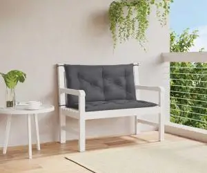 vidaXL Pernă bancă de grădină antracit 100x(50+50)x7 cm textil oxford