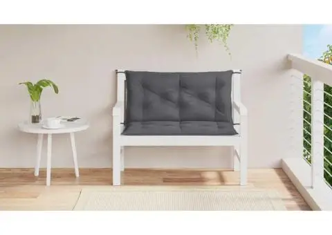 Pernă bancă de grădină antracit 100x(50+50)x7 cm textil oxford - 3/5