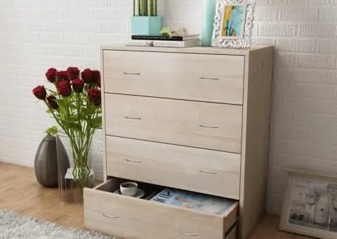 Dulap cu 4 sertare, 60x30,5x71 cm, culoare stejar - 1/5