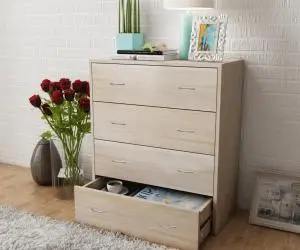 vidaXL Dulap cu 4 sertare, 60x30,5x71 cm, culoare stejar