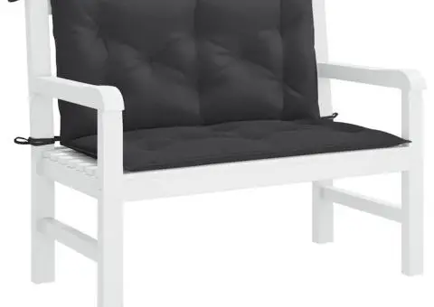 Pernă bancă de grădină, negru, 100x(50+50)x7cm, material oxford - 4/5