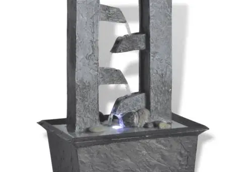 Fântână de interior din poli-rășină cu iluminare LED - 1/5