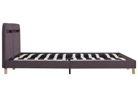 Cadru de pat cu LED fără saltea țesătură taup 150x200 cm - 5/5