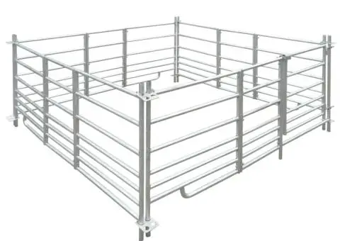 Țarc pentru oi cu 4 panouri, oțel galvanizat, 183 x 183 x 92 cm - 1/4