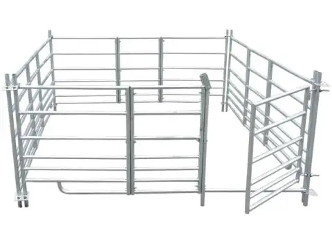 Țarc pentru oi cu 4 panouri, oțel galvanizat, 183 x 183 x 92 cm - 2/4