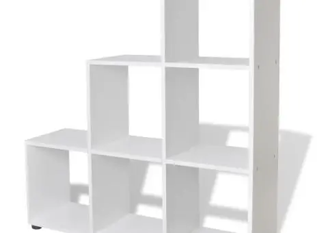 Bibliotecă în trepte / Raft de expunere 107 cm Alb - 2/5