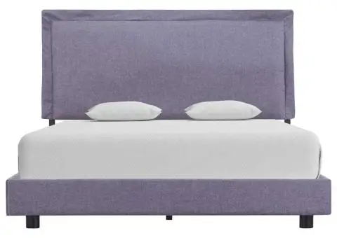 Cadru de pat fără saltea țesătură gri deschis 135x190 cm - 3/5