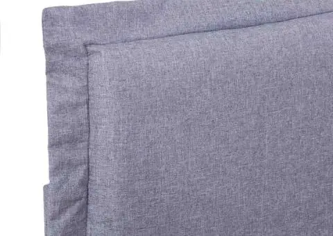 Cadru de pat fără saltea țesătură gri deschis 135x190 cm - 5/5