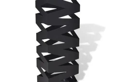 Suport pentru umbrele, pătrat, depozitare bastoane, alb, 48,5 cm, oțel - 1/5