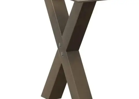 Picioare pentru măsuță de cafea în formă de X, 2 buc., oțel natural, 37x(30-31) cm - 1/5