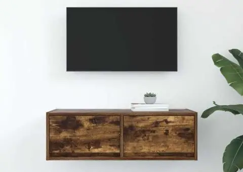 Dulap TV stejar afumat 80x31x25,5 cm din lemn de prelucrare - 3/5