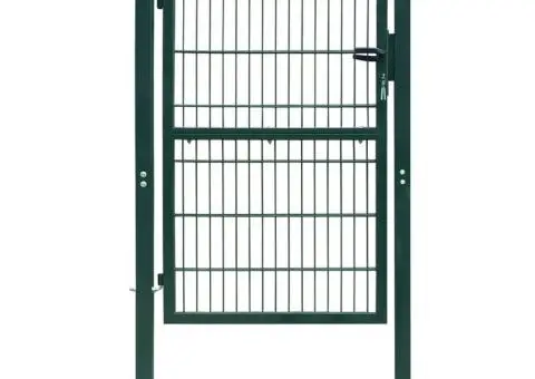 Poartă pentru gard 2D (simplă), verde, 106x210 cm - 1/5