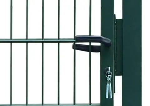 Poartă pentru gard 2D (simplă), verde, 106x210 cm - 4/5