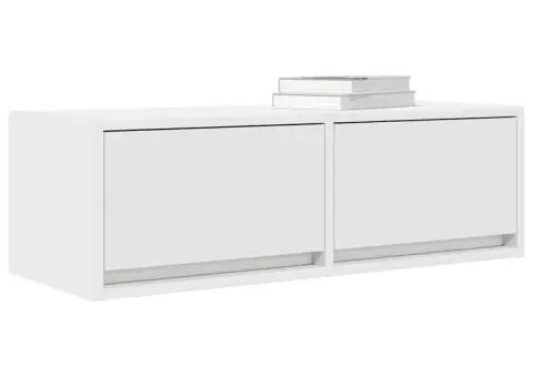 Dulapuri TV 2 buc Alb 80x31x25,5 cm Lemn prelucrat - 4/5