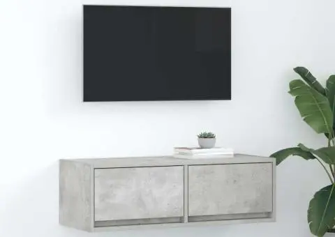 Dulap TV Beton Gri 80x31x25,5 cm Lemn prelucrat - 1/5