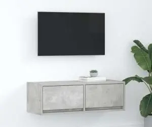vidaXL Dulap TV Beton Gri 80x31x25,5 cm Lemn prelucrat