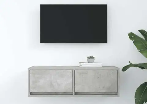 Dulap TV Beton Gri 80x31x25,5 cm Lemn prelucrat - 3/5