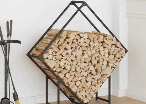 Suport pentru lemne de foc negru Oțel laminat la rece - 1/5