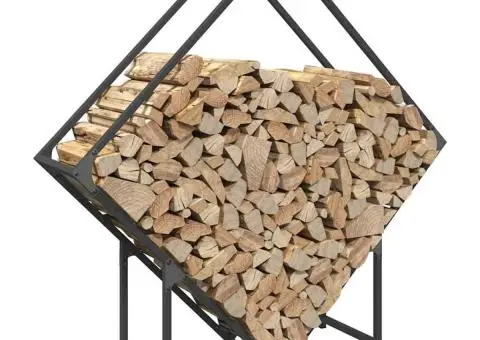 Suport pentru lemne de foc negru Oțel laminat la rece - 4/5