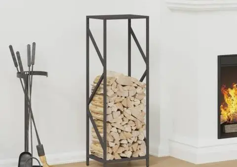 Suport pentru lemne de foc negru Oțel laminat la rece - 1/5
