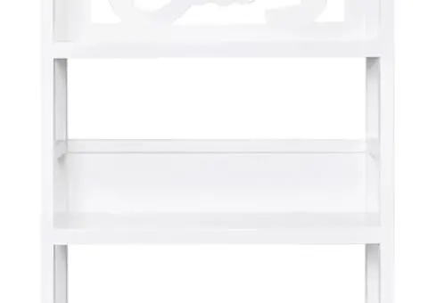 Dulap de baie Albuquerque din lemn, alb, 46 x 24 x 117,5 cm - 5/5