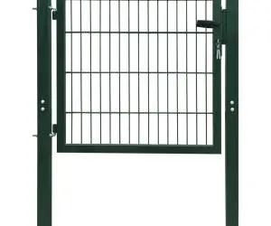 vidaXL Poartă pentru gard 2D (simplă), verde, 106x130 cm