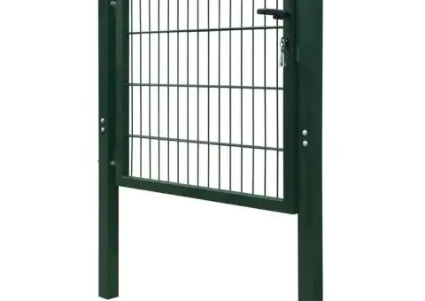 Poartă pentru gard 2D (simplă), verde, 106x130 cm - 3/5