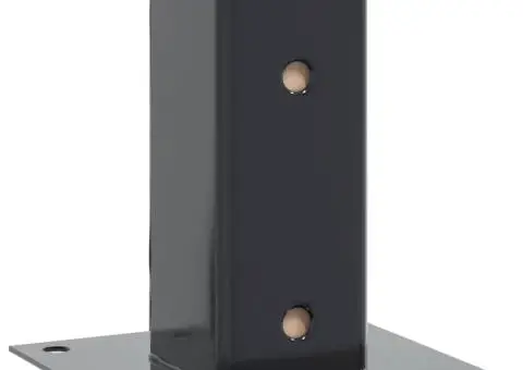 Baze de stâlp pătrate 12 buc Antracit Oțel acoperit cu pulbere - 4/5