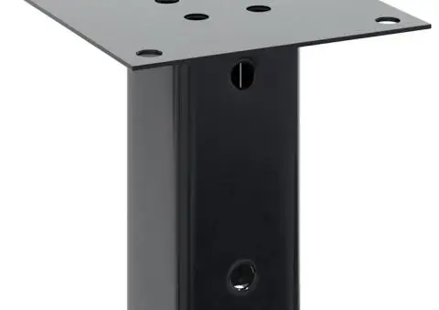 Baze de stâlp pătrate 12 buc Antracit Oțel acoperit cu pulbere - 5/5