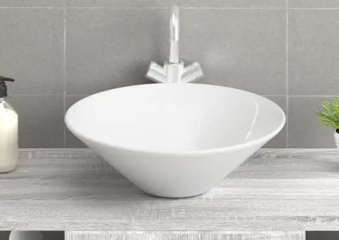 Chiuvetă ceramică rotundă, 2 buc. (Nu se vinde individual) - 3/5