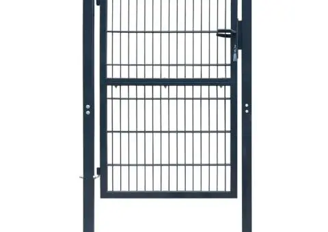 Poartă pentru gard 2D (simplă), gri antracit, 106x230 cm - 1/5