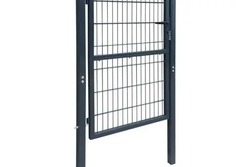 Poartă pentru gard 2D (simplă), gri antracit, 106x230 cm - 2/5